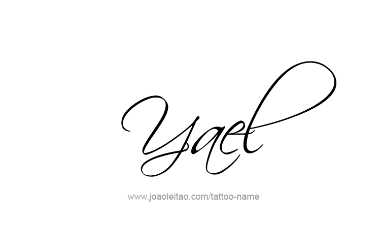 Tattoo Design  Name Yael   