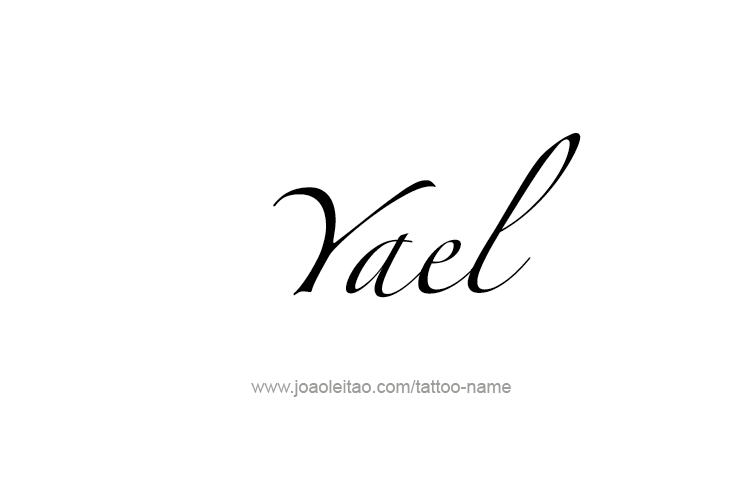 Tattoo Design  Name Yael   