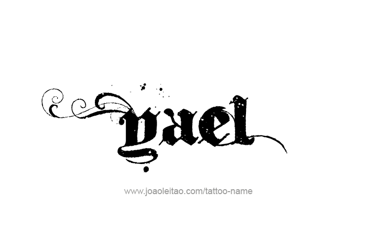 Tattoo Design  Name Yael   