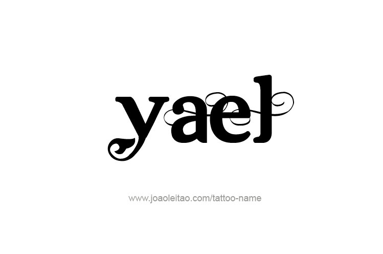 Tattoo Design  Name Yael   