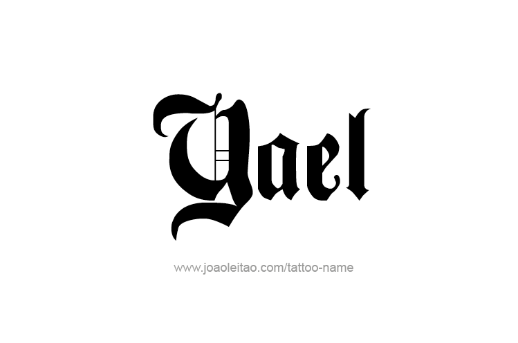 Tattoo Design  Name Yael   