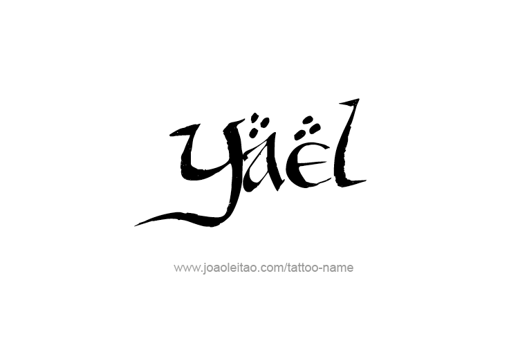 Tattoo Design  Name Yael   