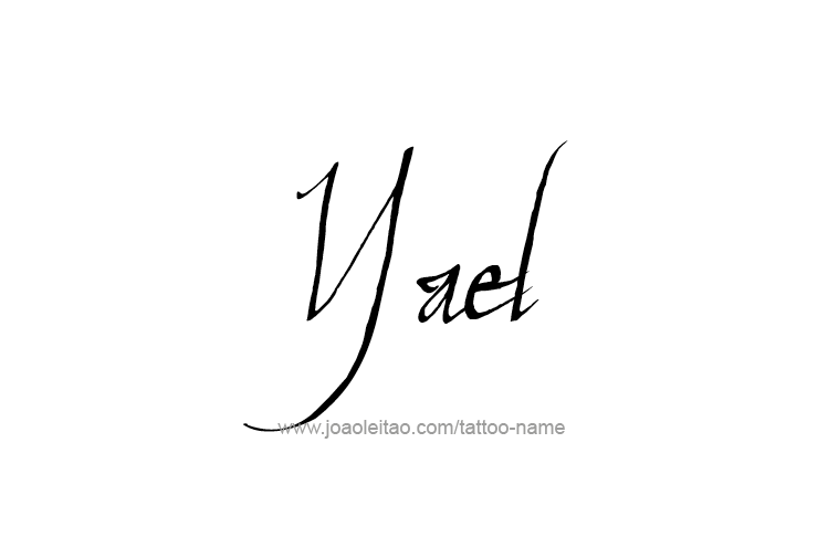 Tattoo Design  Name Yael   