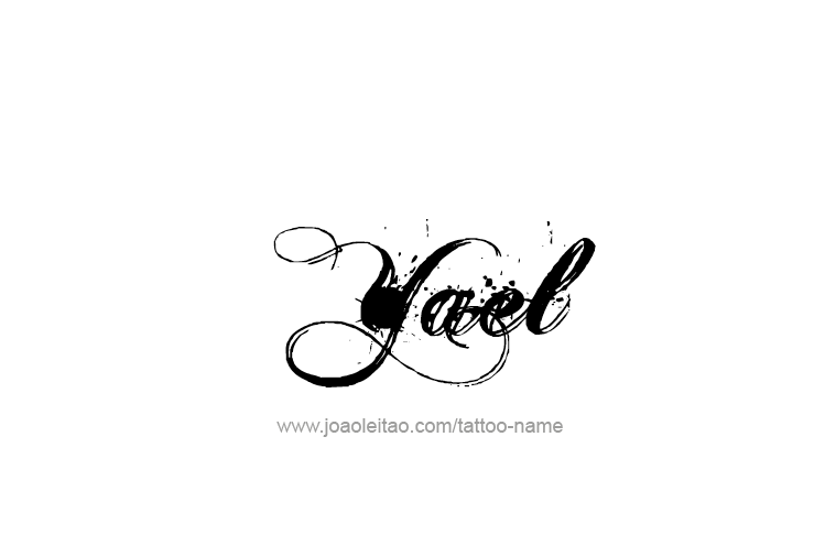 Tattoo Design  Name Yael   