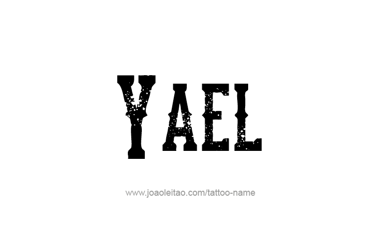 Tattoo Design  Name Yael   