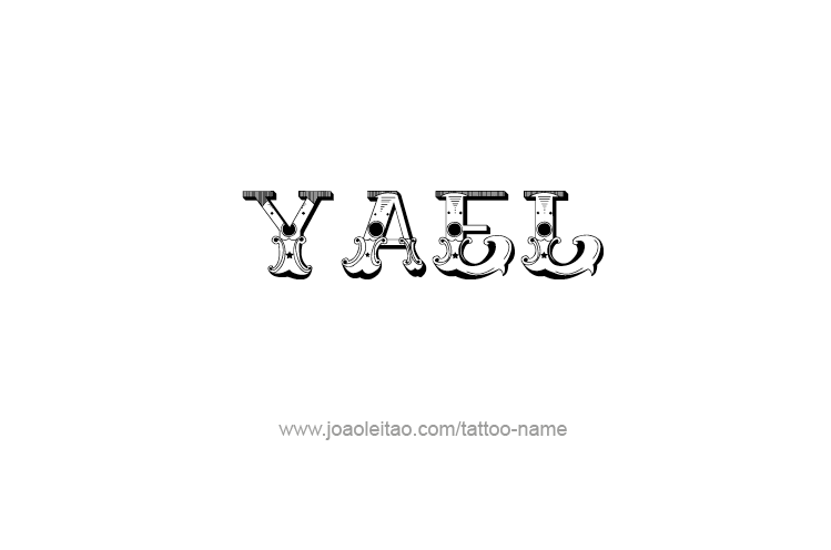 Tattoo Design  Name Yael   