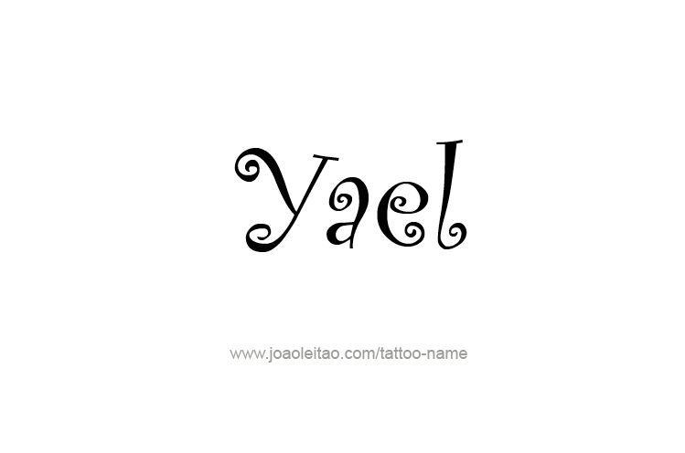 Tattoo Design  Name Yael   