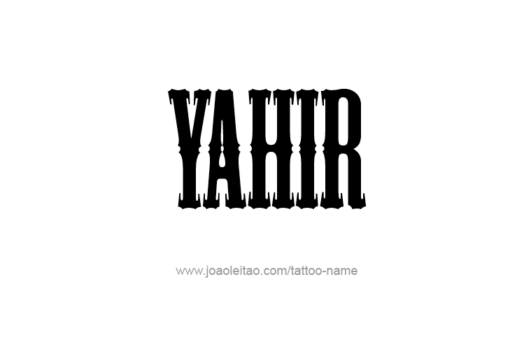 Tattoo Design  Name Yahir   