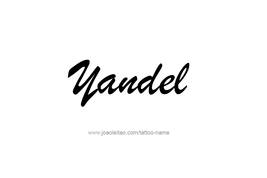 Tattoo Design  Name Yandel   