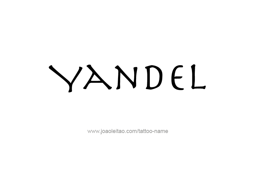 Tattoo Design  Name Yandel   