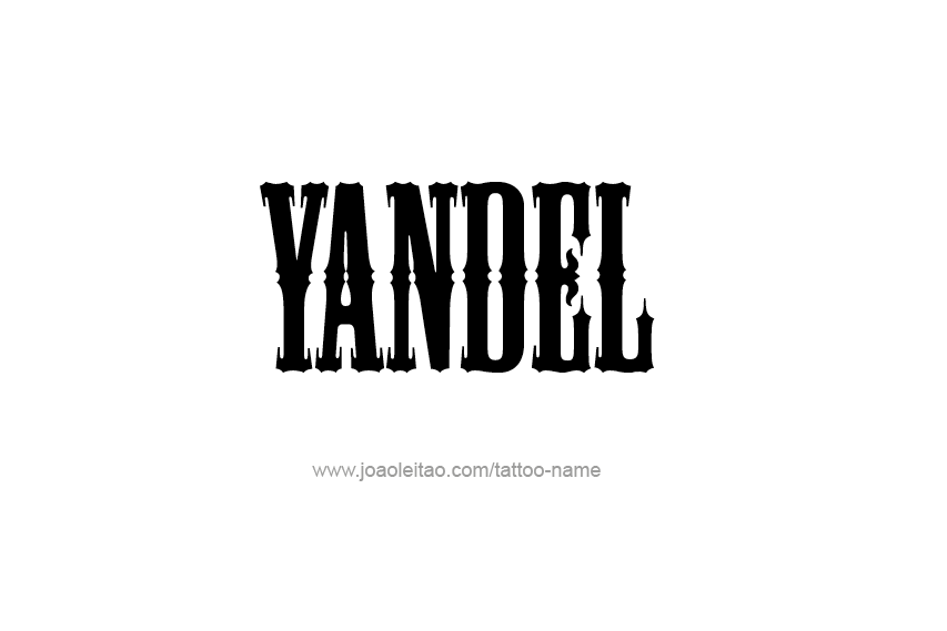 Tattoo Design  Name Yandel   