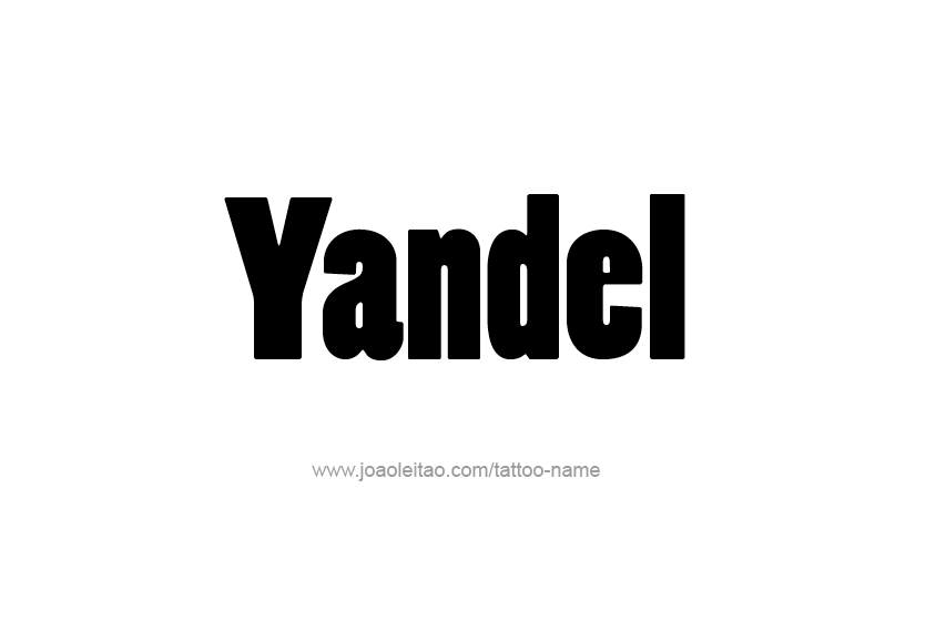 Tattoo Design  Name Yandel   