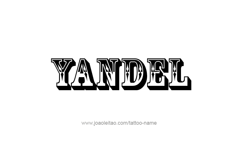 Tattoo Design  Name Yandel   