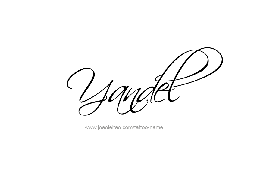 Tattoo Design  Name Yandel   