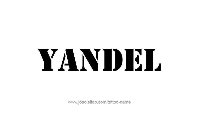 Tattoo Design  Name Yandel   