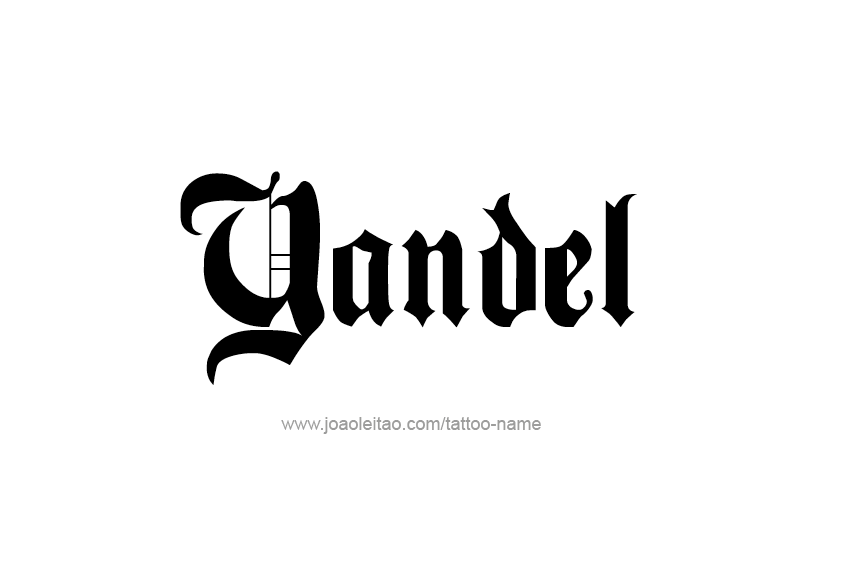 Tattoo Design  Name Yandel   