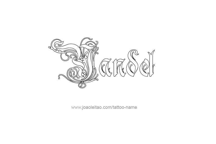 Tattoo Design  Name Yandel   