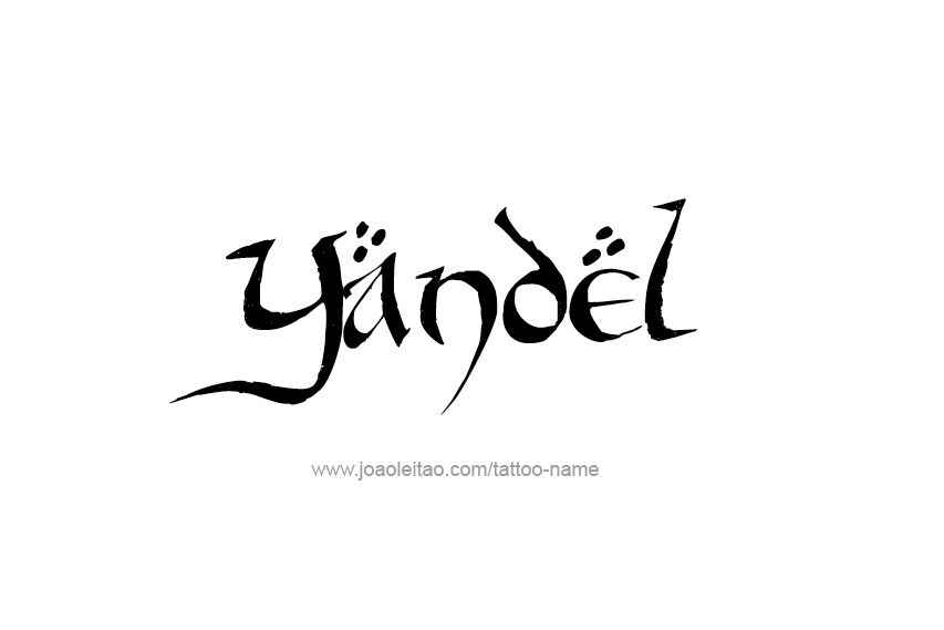 Tattoo Design  Name Yandel   