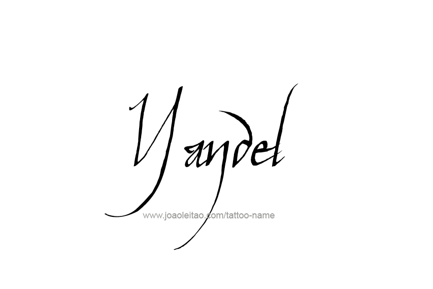 Tattoo Design  Name Yandel   