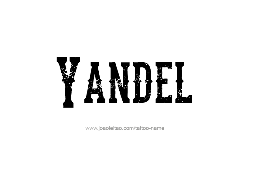 Tattoo Design  Name Yandel   