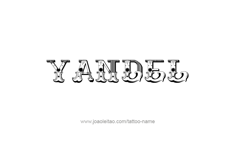 Tattoo Design  Name Yandel   