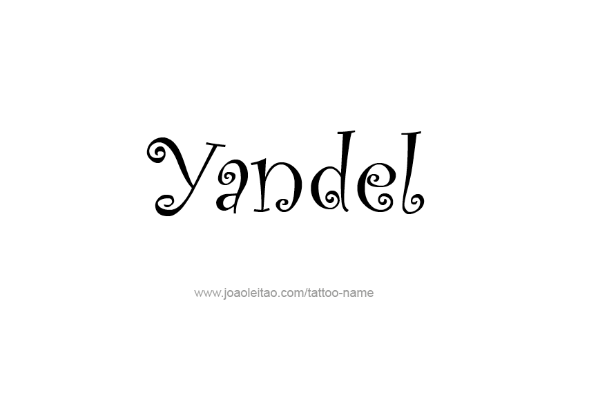 Tattoo Design  Name Yandel   