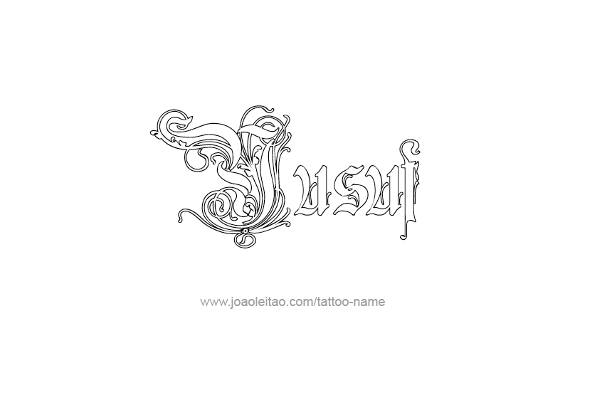 Tattoo Design  Name Yusuf   