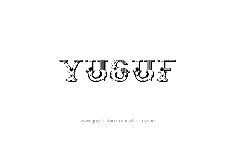 Tattoo Design  Name Yusuf   