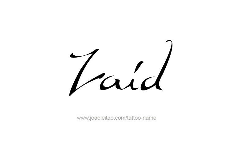 Tattoo Design  Name Zaid   