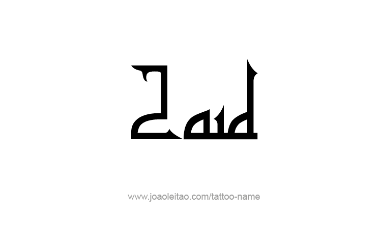 Tattoo Design  Name Zaid   