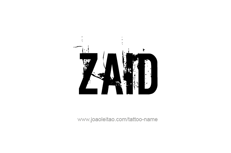 Tattoo Design  Name Zaid   