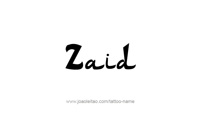 Tattoo Design  Name Zaid   