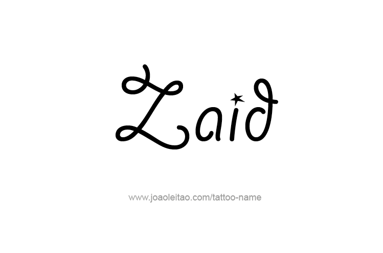 Tattoo Design  Name Zaid   