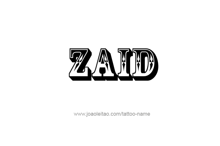 Tattoo Design  Name Zaid   