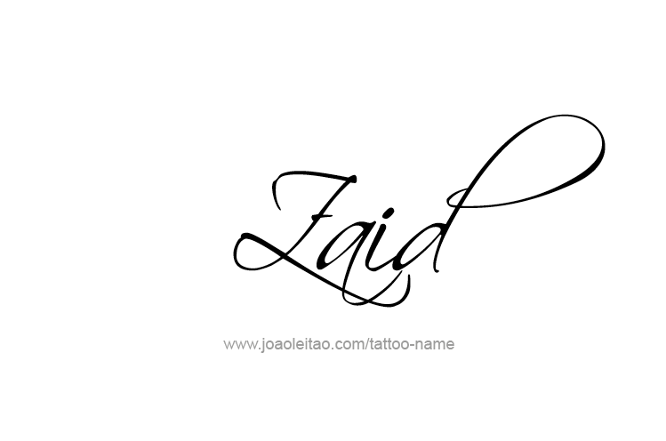 Tattoo Design  Name Zaid   