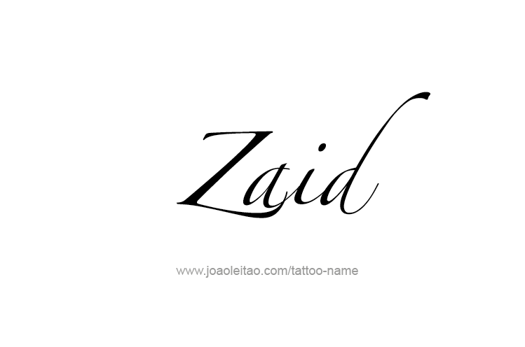 Tattoo Design  Name Zaid   