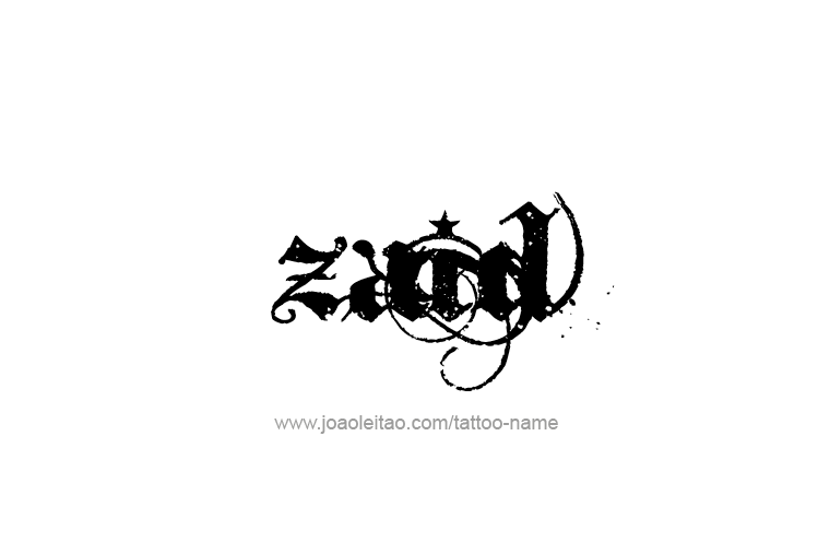 Tattoo Design  Name Zaid   