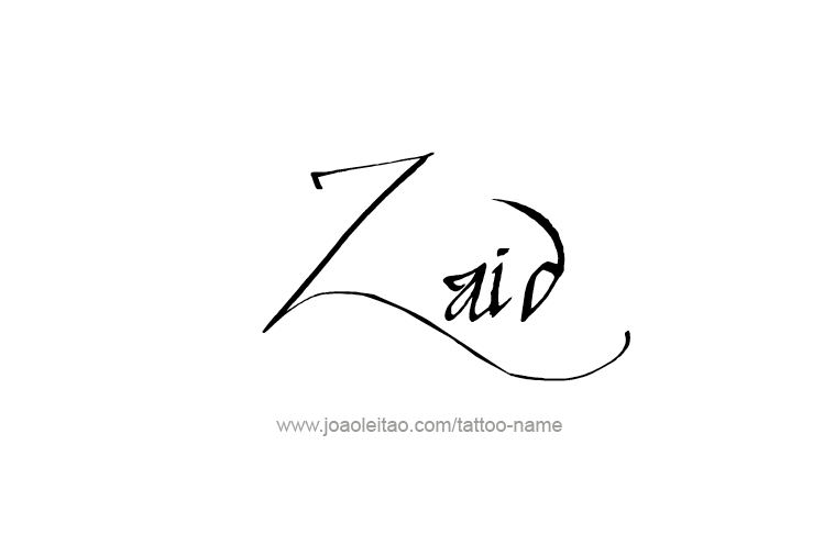 Tattoo Design  Name Zaid   