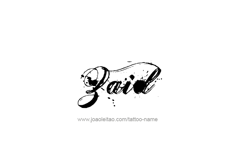 Tattoo Design  Name Zaid   