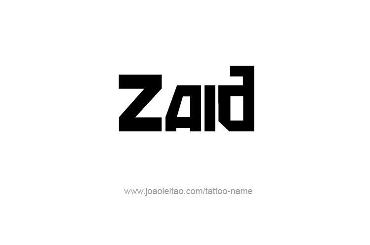 Tattoo Design  Name Zaid   