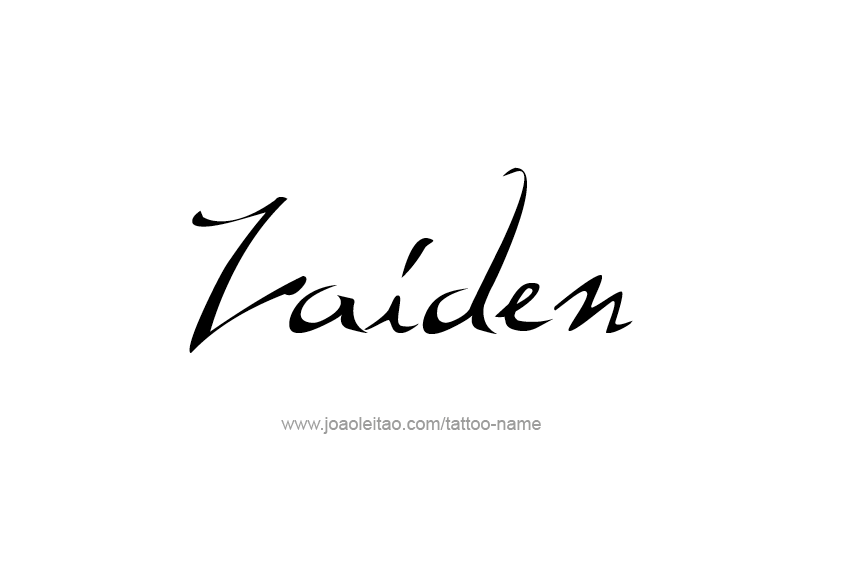 Tattoo Design  Name Zaiden   