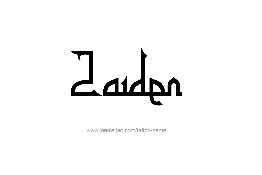 Tattoo Design  Name Zaiden   