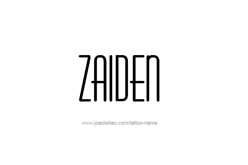 Tattoo Design  Name Zaiden   