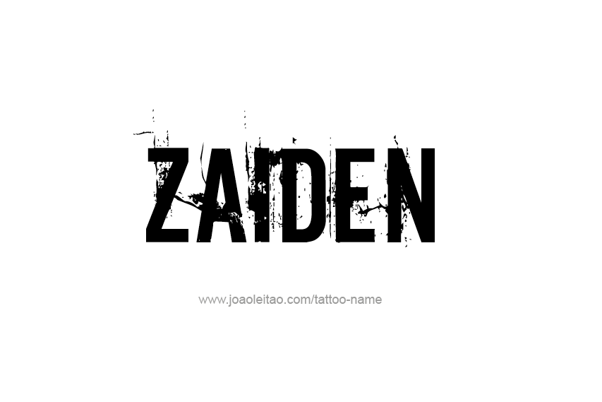 Tattoo Design  Name Zaiden   