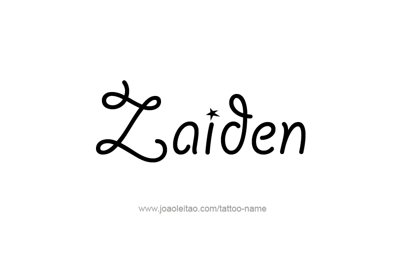 Tattoo Design  Name Zaiden   