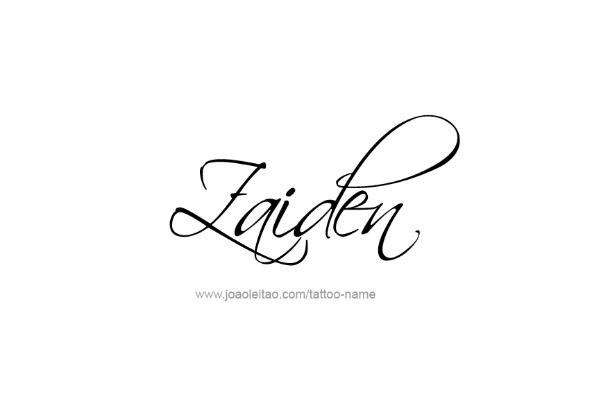 Tattoo Design  Name Zaiden   