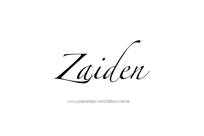 Tattoo Design  Name Zaiden   