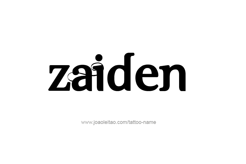 Tattoo Design  Name Zaiden   