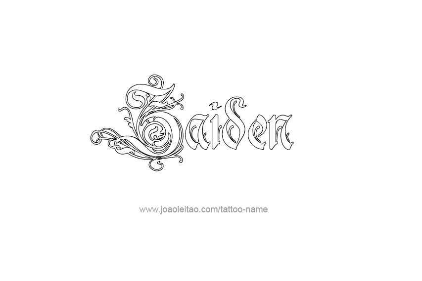 Tattoo Design  Name Zaiden   