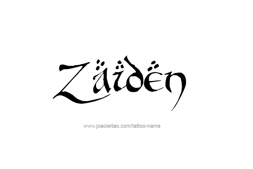 Tattoo Design  Name Zaiden   